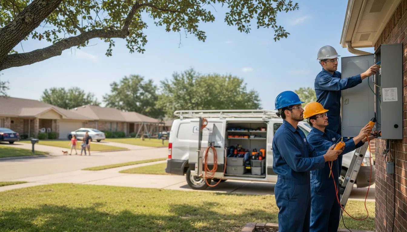 Certified electrician providing emergency electrical services in Fernwood, MS